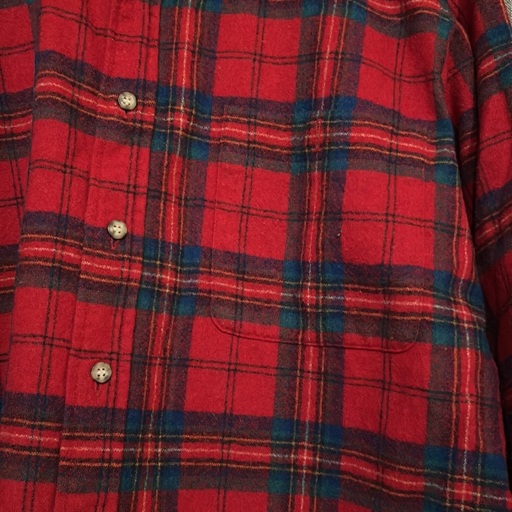 Red Pendleton Flannel 100% Wool - image 7